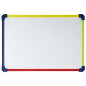 Tableau blanc pour enfants cadre multicolore 2 tailles 