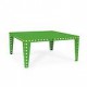 Table basse basse style MECCANO VERTE 75x75xH