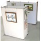 Cloison - panneau d'expo mobile en L sur roulettes: lot de 2 cloisons ( 71+141 xH210cm)