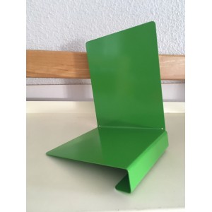 SOLDES Serre-livre métal Porte-étiquette Dim. L13xh17xp14cm angle droite VERT CLAIR JUSQU A EPUISEMENT DU STOCK 