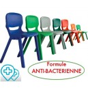 Chaise "anti-bactérienne "monobloc polyvalente ultra-résistante indoor - outdoor pour classes, collectivités 