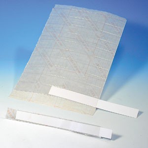Etuis adhésifs en PVC brillant pour bandes à découper, H2.3cm x 20cm, pack de 10