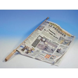 Baguettes en bois pour journal hauteur maxi 53cm, la paire