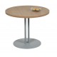 Table basse ECO plateau stratifié rond 60Xh45cm pieds tubes elliptiques en acier socle rond 