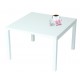 Table basse ECO plateau stratifié carré 80X80xh40cm pieds tubes elliptiques en acier socle rond 