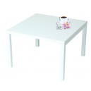 Table basse ECO plateau stratifié carré 80X80xh40cm pieds tubes elliptiques en acier socle rond 