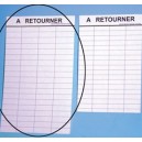 Fiches à retourner 75x125mm , le pack de 1000